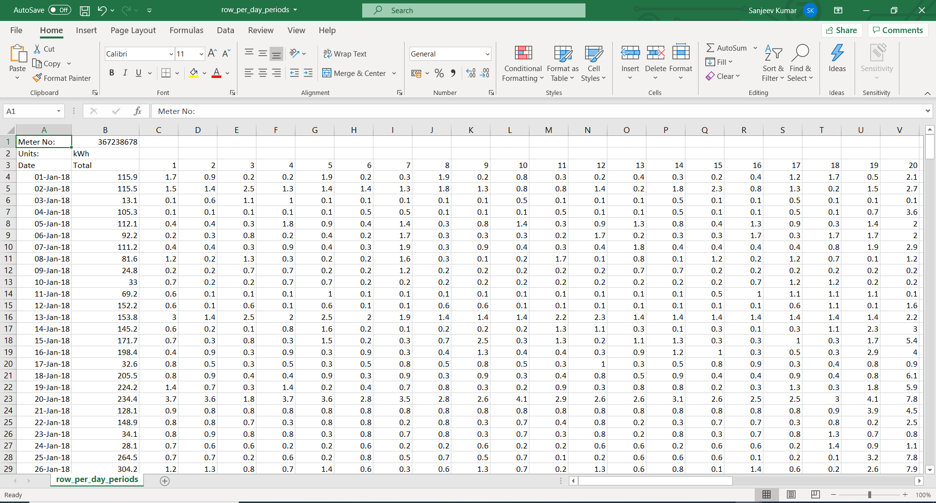 Energy demand file format examples — Row per Day Period